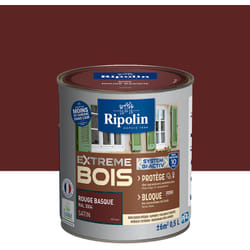 Ripolin - Peinture pour Bois Intérieur et Extérieur - Satin - 0,5L - Rouge Basque ral 3004