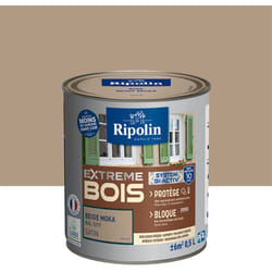 Ripolin - Peinture pour Bois Intérieur et Extérieur - Satin - 0,5L - Beige Moka ral 1019