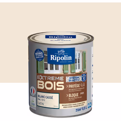 Peinture Bois Intérieur / Extérieur Ecolabel - Satin - Ripolin - BENEFICES : Peinture pour BOIS avec sous-couche intégrée Hau ...