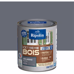 Peinture Bois Intérieur / Extérieur Ecolabel - Satin - Ripolin - BENEFICES : Peinture pour BOIS avec sous-couche intégrée Hau ...