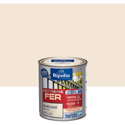 Peinture Fer Brillant avec sous-couche intégrée et agent anti-corrosion - Ripolin - BENEFICES : Peinture pour FER avec sous-c ...
