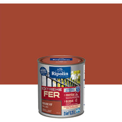 Peinture pour Fer Extérieur - Brillant - 0,25L - Rouge Vif ral 3031 Ripolin