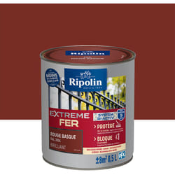 Ripolin - Peinture pour Fer Extérieur - Brillant - 0,5L - Rouge Basque ral 3004