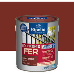 Peinture pour Fer Extérieur - Brillant - 2L - Rouge Basque ral 3004 Ripolin