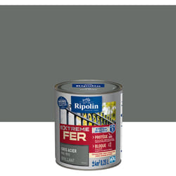 Ripolin - Peinture pour Fer Extérieur - Brillant - 0,25L - Gris Acier ral 7012