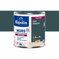 Peinture intérieure Vert Armerie Velours Ultra-Couvrante pour Murs, Boiseries et Radiateurs - Ripolin La peinture Ripolin asp ...