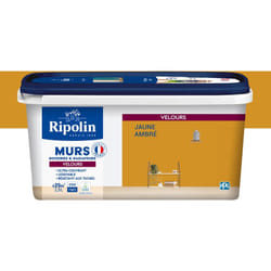 Peinture aspect Velours - 2,5L - Jaune Ambré Ripolin