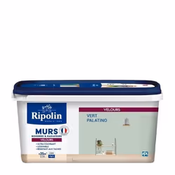 RIPOLIN Peinture Couleur Velours pour Murs Boiseries Radiateurs - Vert Palatino