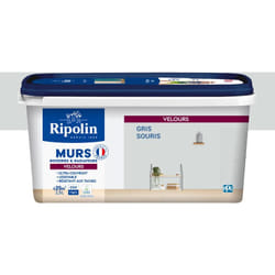 Ripolin - Peinture aspect Velours - 2,5L - Gris Souris