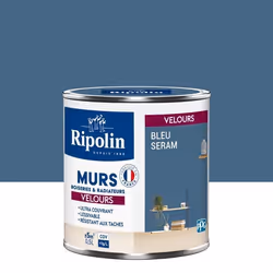 Peinture Couleur Murale Velours - 05L - Bleu Seram - Ripolin