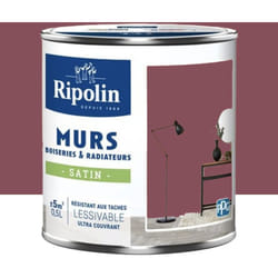 Ripolin - Peinture Murs, Boiseries, Radiateurs Satin Rose mazurka 0,5 l