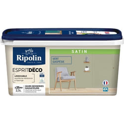 Peinture esprit deco multi-supports - RIPOLIN - 445877 - Vert gaspesie - Satin - 25 L