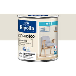 Peinture Murale Toutes Pièces - Mat - 0,5L - Blanc cassé Ripolin