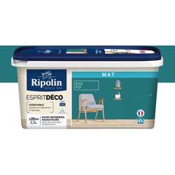 Peinture Murale Toutes Pièces - Mat - 2,5L - Bleu Pop Ripolin