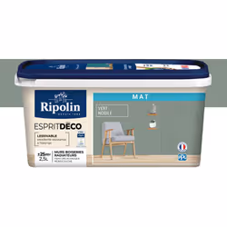 Peinture Murale Toutes Pièces - Mat - 2,5L - Vert Nobile Ripolin