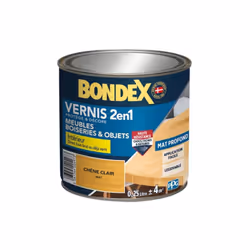 2 en 1 : protège et embellit le bois. Direct bois bruts ou déjà vernis. Haute résistance aux chocs, taches et rayures, boucli ...