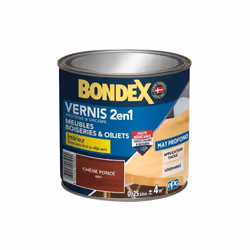 2 en 1 : protège et embellit le bois. Direct bois bruts ou déjà vernis. Haute résistance aux chocs, taches et rayures, boucli ...