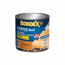 2 en 1 : protège et embellit le bois. Direct bois bruts ou déjà vernis. Haute résistance aux chocs, taches et rayures, boucli ...