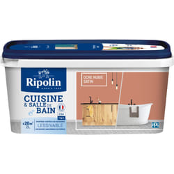 Ripolin - Peinture Murale spéciale Cuisine et Bain - Satin - 2L - Ocre Nubie