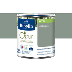 Peinture Couleur à base de résine biosourcée à 97% - Satin - 0,5L - Vert Nobile - Ripolin