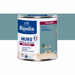 Peinture intérieure Bleu Impérial Velours Ultra-Couvrante pour Murs, Boiseries et Radiateurs - Ripolin La peinture Ripolin as ...