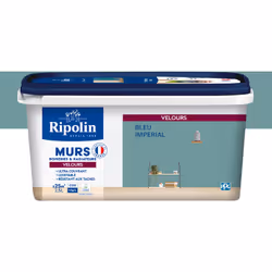 Peinture intérieure Bleu Impérial Velours Ultra-Couvrante pour Murs, Boiseries et Radiateurs - Ripolin La peinture Ripolin as ...