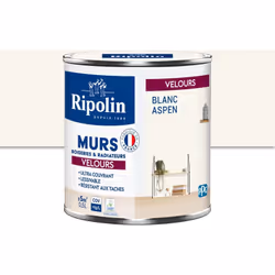 Peinture intérieure Blanc Aspen aspect Velours Ultra-Couvrante pour Murs, Boiseries et Radiateurs - Ripolin La peinture Ripol ...