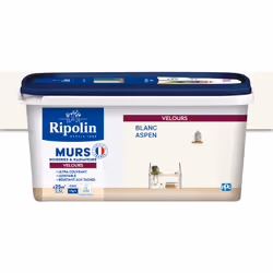 Peinture intérieure Blanc Aspen aspect Velours Ultra-Couvrante pour Murs, Boiseries et Radiateurs - Ripolin La peinture Ripol ...