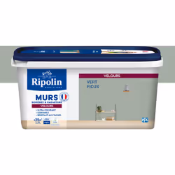 Description générale La peinture Ripolin aspect Velours ultra couvrante est idéale pour donner un nouveau souffle à vos murs, ...