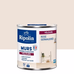 Peinture Couleur Murale Velours - 05L - Rose Germaudrée - Ripolin