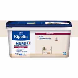 Peinture intérieure Rose Germaudrée Velours Ultra-Couvrante pour Murs, Boiseries et Radiateurs - Ripolin La peinture Ripolin  ...