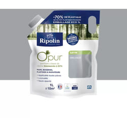 Poche de peinture Murs, Boiseries, Radiateurs RIPOLIN OPur Satin Gris galet 1 L