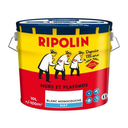 Ripolin - Peinture murs & plafonds - collector - Blanc - Mat 10 l