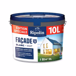 Ripolin - Peinture spéciale façade Blanc - Mat - 10 l