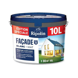 Ripolin - Peinture spéciale façade Blanc - Mat - 10 l