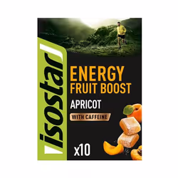 Isostar Pâte De Fruit Energy Fruit Boost Apricot Riche En Glucides Et Caféine 10 Carrés