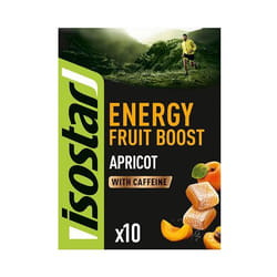 Isostar Pâte De Fruit Energy Fruit Boost Apricot Riche En Glucides Et Caféine 10 Carrés