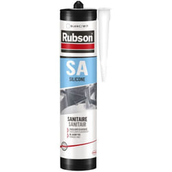 Sa Mastic Sanitaire Blanc, Mastic silicone acétique contenant des antifongiques puissants, Joint sanitaire étanche pour tous matériaux émaillés,