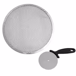 Plaque à pizza perforée - FACKELMANN - 30 cm - Acier inoxydable - Aluminium - Découpe facile