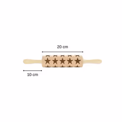 Rouleau à pâtisserie en bois motif étoiles 40 cm Fackelmann Noël - Vue supplémentaire 2