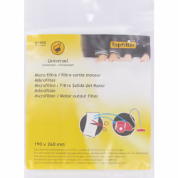 TopFilter 51995, Aspirateur réservoir cylindrique, Filtre, Multicolore, Polyester, 190 mm, 3 mm