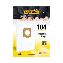 Lot de 4 sacs aspirateur pour Moulinex Krups TopFilter Premium