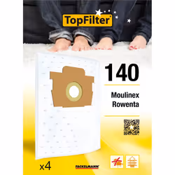 4 sacs aspirateur Rowenta Silence Force Moulinex TopFilter Premium