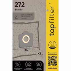 Lot de 2 sacs aspirateur Bluesky TopFilter Premium