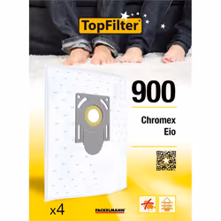 Lot de 4 sacs aspirateur pour EIO et Chromex TopFilter Premium
