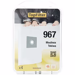 Lot de 4 sacs aspirateur pour Moulinex TopFilter Premium