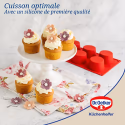 Ensemble De 2 Moules À Muffins 6 Empreintes 30 X 18 Cm Dr.oetker Flexxibel Love - Vue supplémentaire 2