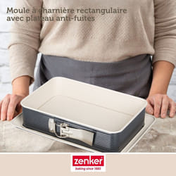 Ensemble De 2 Moules À Charnière Rectangulaire 28 X 18 Cm Crème Noir Zenker Smart Pastry