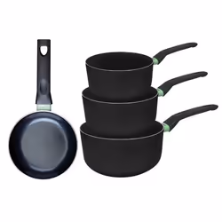 Ensemble de 1 poêle de 16 cm et 3 casseroles 16, 18 et 20 cm Fackelmann Brandao - TU