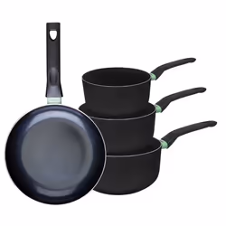 Ensemble de 1 poêle de 24 cm et 3 casseroles 16, 18 et 20 cm Fackelmann Brandao - TU